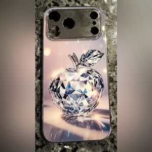 Crystal Apple Design iPhone 17 pro max Case - Black